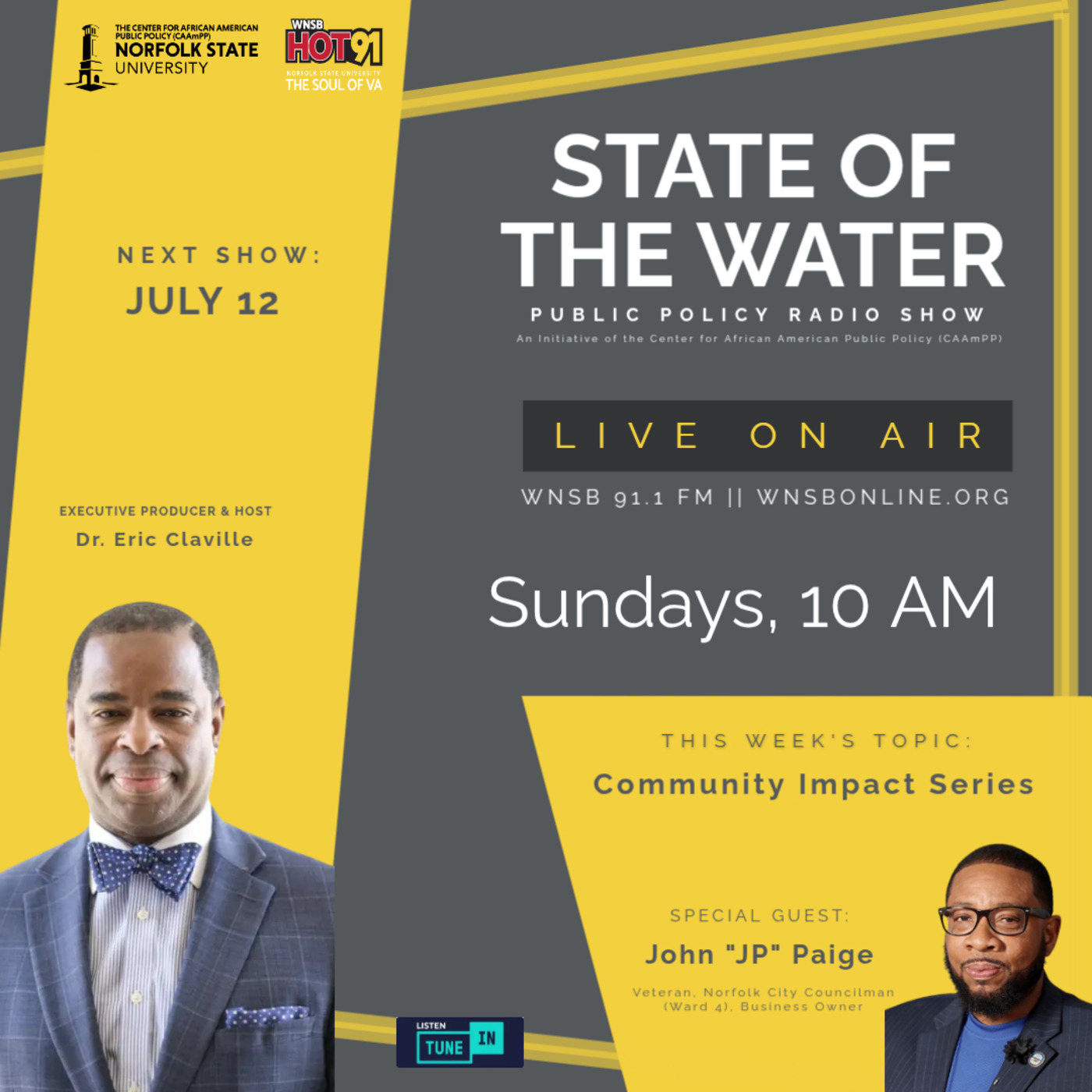 State Of The Water - July 12, 2026 - Community Impact Series Special Guest: John "JP" Paige episode artwork
