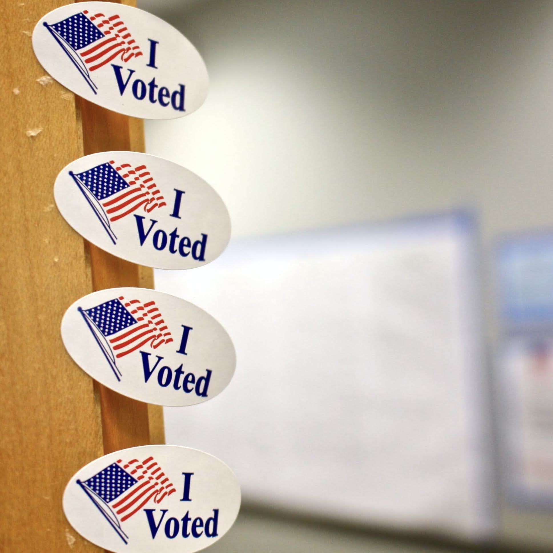 Who decides which ‘I Voted’ stickers are at my polling place?